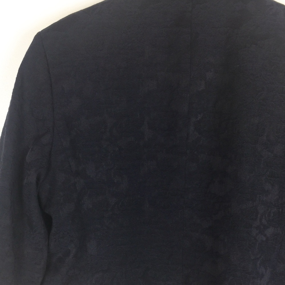 Ann Taylor Loft Navy Blue Floral Brocade Blazer - Picture 5 of 5